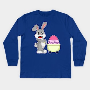 Rabbit Easter Easter egg Shopping Kids Long Sleeve T-Shirt